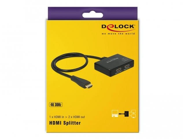 Delock HDMI skirstytuvas 1 x HDMI įvestis > 2 x HDMI išvestis 4K
