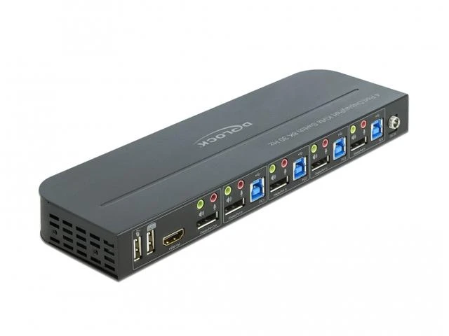 DELOCK DisplayPort 1.4 KVM jungiklis 8K 30Hz su USB 3.0 ir garsu