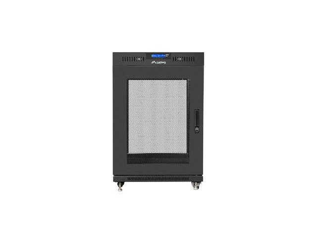 LANBERG laisvai pastatomas stelažas 19 colių spintelė 15U 800x1000 tinklelio durys LCD plokščias paketas juodas