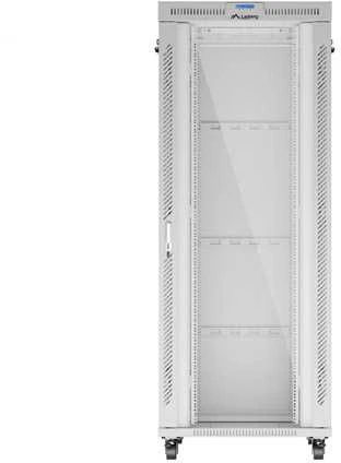 LANBERG laisvai pastatoma stelažinė spintelė 19/42U 800x1000 stiklinių durelių LCD plokščias komplektas pilkas V2