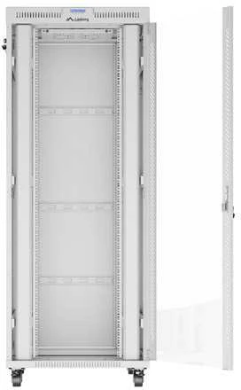 LANBERG laisvai pastatoma stelažinė spintelė 19/42U 800x1000 stiklinių durelių LCD plokščias komplektas pilkas V2
