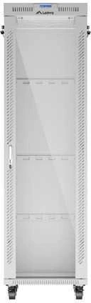 LANBERG laisvai pastatoma stelažinė spintelė 19/42U 600x800 stiklinių durelių LCD plokščias komplektas pilkas V2