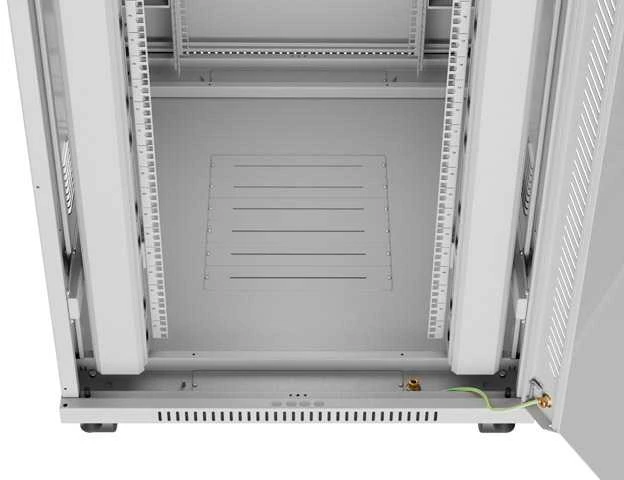 LANBERG laisvai pastatoma stelažinė spintelė 19/42U 800x1000 stiklinių durelių LCD plokščias komplektas pilkas V2