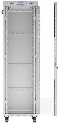 LANBERG laisvai pastatoma stelažinė spintelė 19/42U 600x800 stiklinių durelių LCD plokščias komplektas pilkas V2