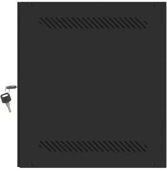 LANBERG Rack spintelė 10 colių sieninis laikiklis 6U 280x310 juodas su metalinėmis durelėmis butas paketas