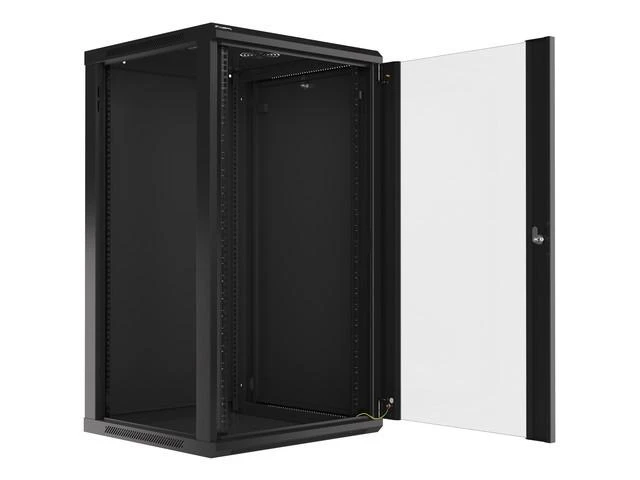 LANBERG WF01-6622-10B sieninis stovas 19 colių išmontuojamas plokščias paketas 22U/600x600mm juodas