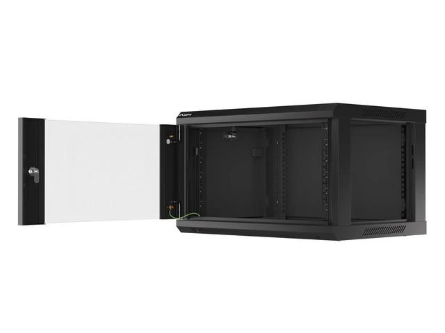 LANBERG WF01-6406-10B sieninis stovas 19 colių išmontuojamas plokščias paketas 6U/600x450mm juodas