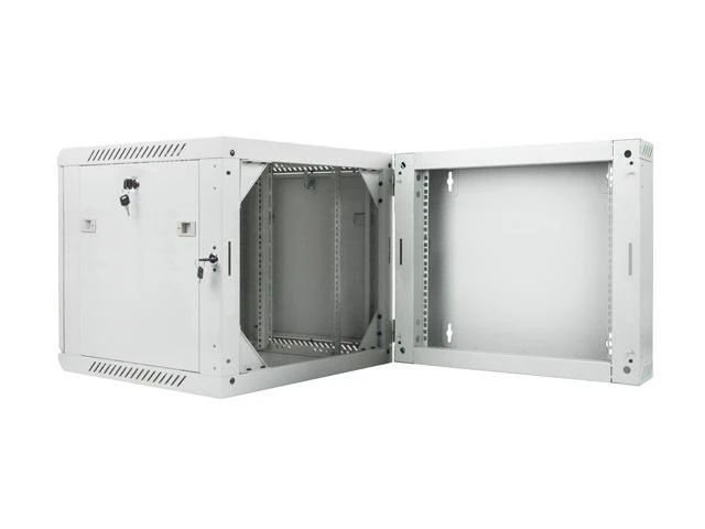 LANBERG WF02-6609-10S sieninis dvigubos sekcijų stelažas 19 colių plokščias paketas 9U/600x600mm pilkas