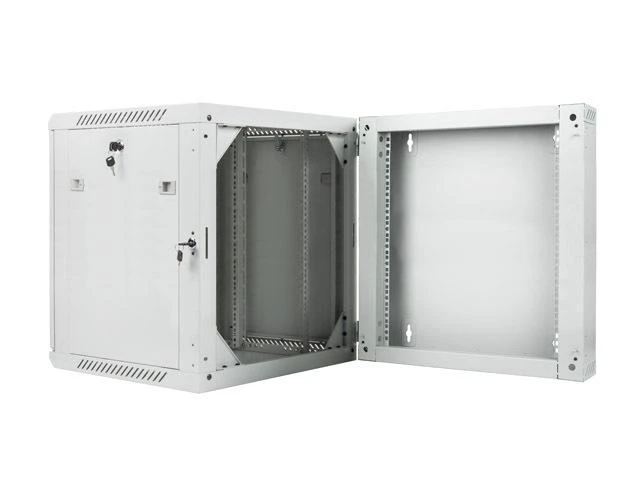 LANBERG WF02-6612-10S sieninis dvigubos sekcijų stelažas 19 colių plokščias paketas 12U/600x600mm pilkas