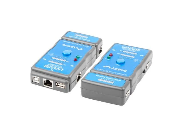 LANBERG NT-0403 laidų testeris, skirtas RJ45 RJ-11 USB jungtimis užbaigtiems laidams