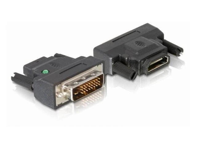 DVI video adapterių pora su tvirtinimo varžtais