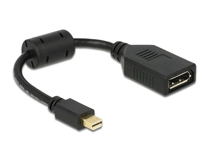 DELOCK Adapteris mini Displayport male > Displayport female juodas