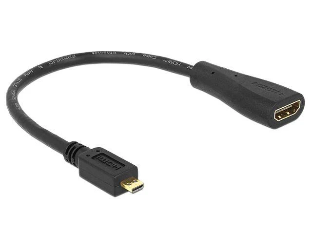 Mikro HDMI į HDMI adapteris, 23 cm