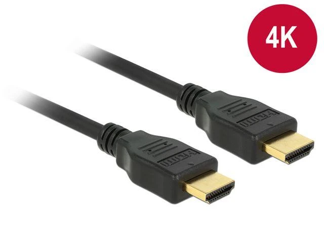 DELOCK kabelis didelės spartos HDMI su eternetu HDMI A kištukas > HDMI A vyriškas 4K 2 m