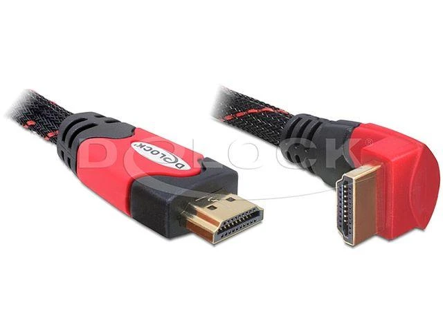 Delock HDMI laidas su kampine jungtimi
