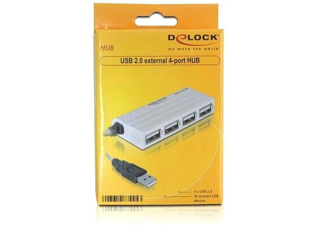 DELOCK HUB USB2.0 4 prievadas išor. ZSlimZ
