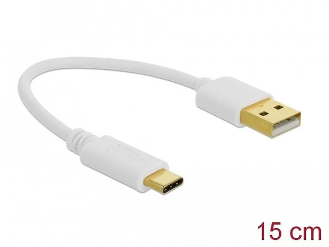 Delock USB įkrovimo laidas Type-A į USB Type-C™ 15 cm
