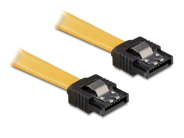 DELOCK Cable SATA 50cm geltonas tiesus/tiesus metalinis