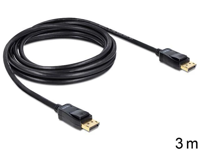 DELOCK kabelis Displayport St-St. Auksinis 3m