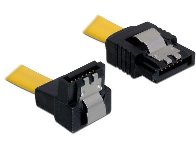 DELOCK Cable SATA 6Gb/s 30cm žemyn/tiesus metalinis