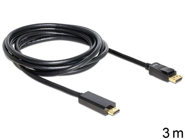 DELOCK Cable Ekranas Port-St > HDMI-St 3m
