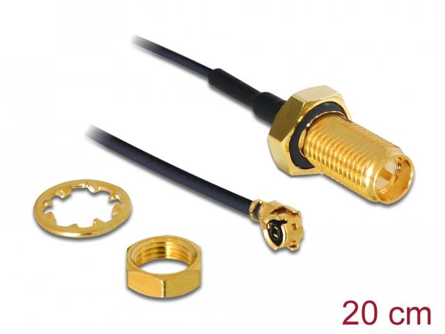 Delock I-PEX – RP-SMA, 0,2 m (88746)