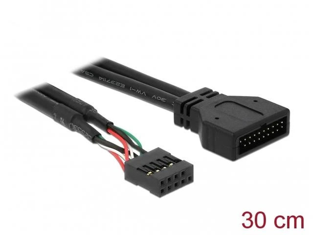 Kabelis Delock USB2.0 moteriškas>USB3.0 vyriškas