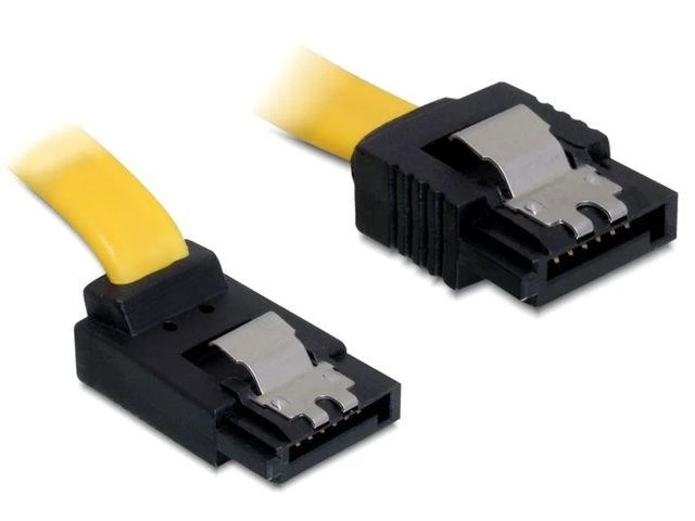 DELOCK Cable SATA 6Gb/s 30cm aukštyn/tiesus metalinis