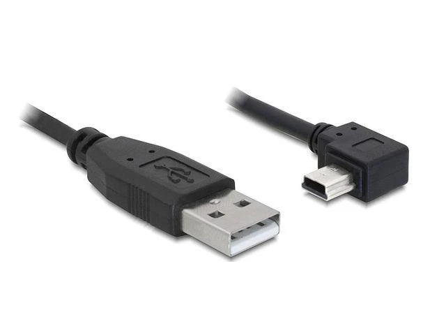 DELOCK kabelis USB 2.0-A kištukas > USB mini-B 5 kontaktų kištukas, kampuotas 5 m