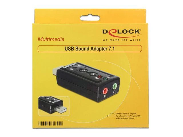 DELOCK USB garso plokštė 7.1 virtuali USB 2.0