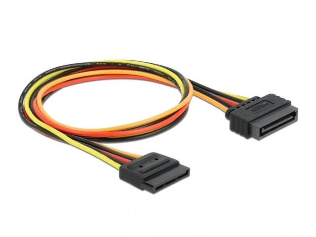 DELOCK prailginimo laido maitinimo SATA 15 kontaktų kištukas > SATA 15 Pin moteriškas 50cm