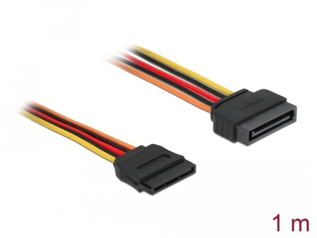 DELOCK 60133 Delock maitinimo kabelis SATA 15 kontaktų kištukas > SATA 15 Pin moteriškas prailginimas 100 cm