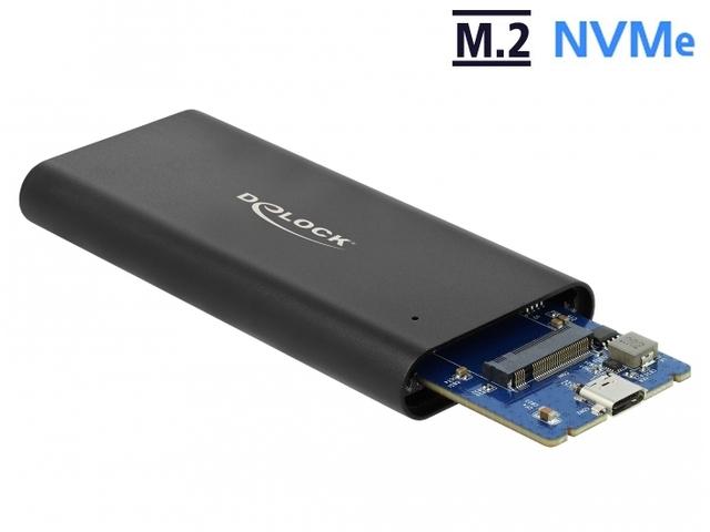 DELOCK išorinis M.2 NVMe PCIe SSD korpusas su SuperSpeed USB 10 Gbps USB 3.1 Gen 2 USB Type-C motele