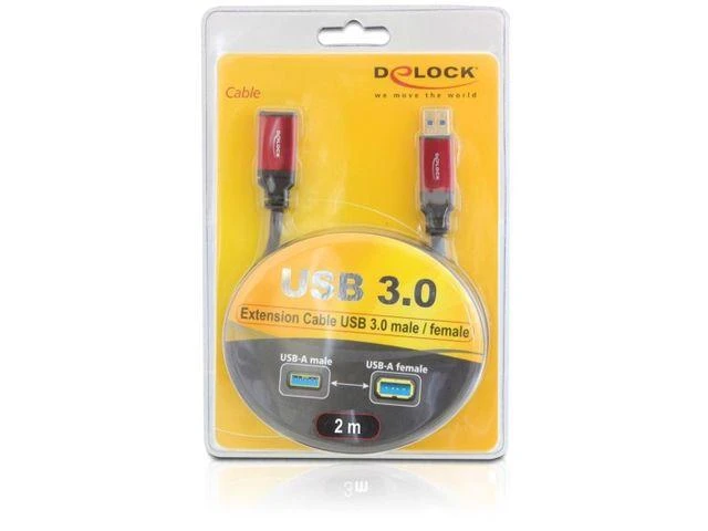 DELOCK Cable USB 3.0 raudonas prailginimas 2,0 m