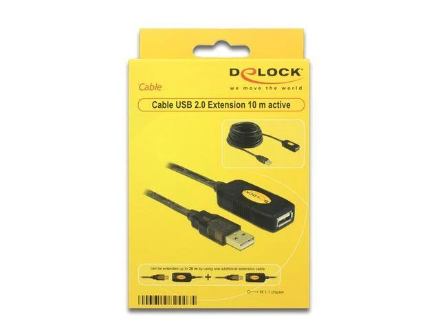 DELOCK Cable USB 2.0 plėtinys, aktyvus 10m