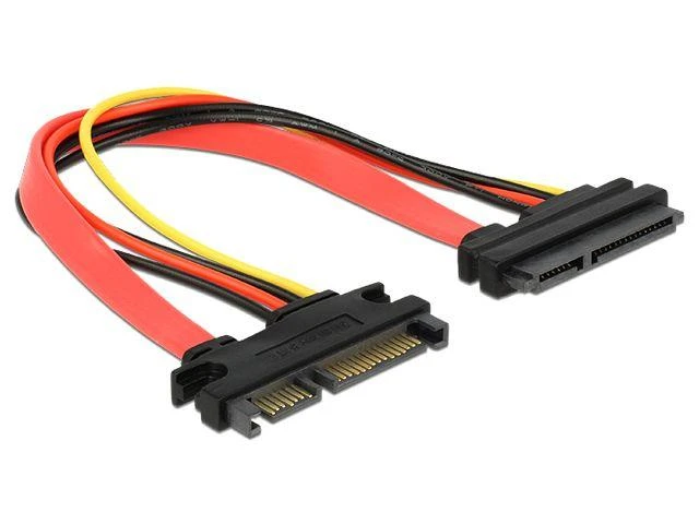DELOCK kabelis SATA 22 kontaktų > 22 kontaktų vyriškas/moteris prailginimas 20 cm