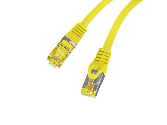 Lanberg Ethernet Patchcord S/FTP 6a 0.5 m geltonas