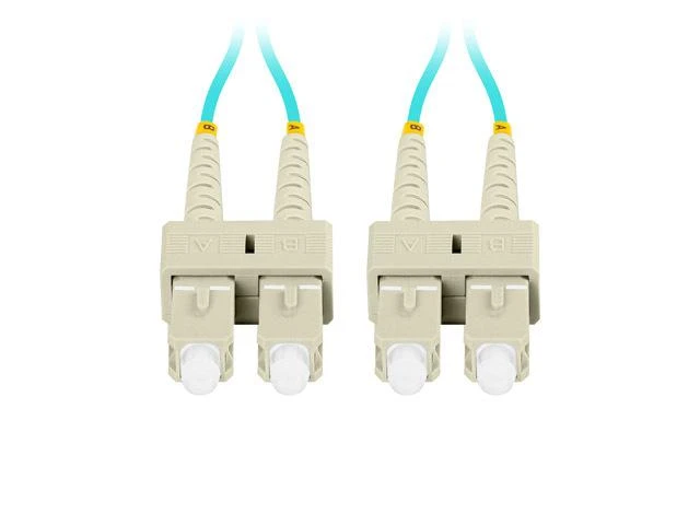 LANBERG šviesolaidinis laidas MM SC/UPC-SC/UPC dvipusis 5m LSZH om3 50/125 3.0mm aqua