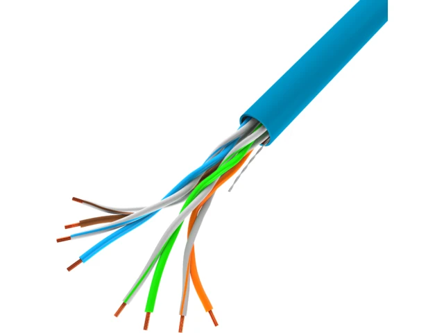 LANBERG LAN kabelis UTP kat.5e 305m mėlynas solid CU fluke