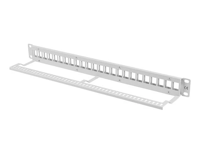 LANBERG PPKS-1024-S Keystone Patch Panel 19inch 24 port 1U pilka