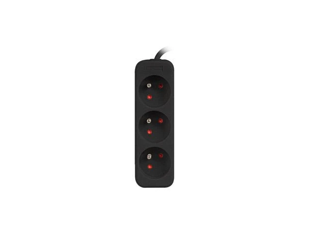 LANBERG PS0-03E-0150-BK 1.5M Juodas 3X 230V Lanter EXTENSION PL. CABLE FROM FULL COPPER