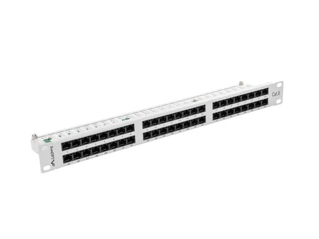 LANBERG PPU6-1048-S komutacinė panelė, 48 prievadų, 1U, 6 kat., pilka