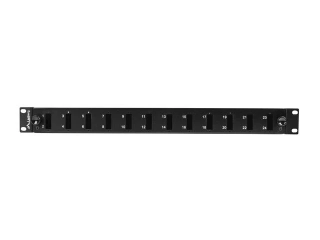 PRZEŁĄCZNICA ŚWIATŁOWODOWA LANBERG 12XSC DUPLEX / 12XLC QUAD RACK 19" 1U Juoda + AKCESORIA