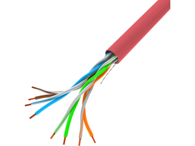 LANBERG LAN kabelis UTP cat.5e 305m red solid CU fluke