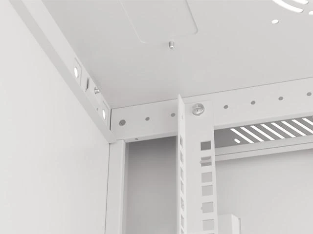 Spintelė rakinama, vienos sekcijos Lanberg WF01-6406-10S (6U, 368mm / 600mm / 450 mm, pakabinama, Stiklas, 19', pilka spalva)
