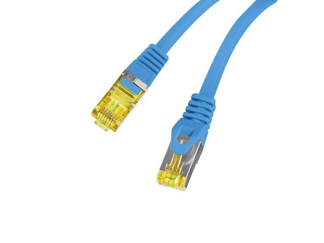 LANBERG Patchcord Cat.6A S/FTP LSZH CU 1m mėlynas