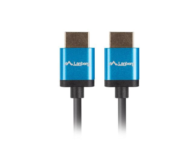 LANBERG HDMI M/M v2.0 cable 0.5m juodas 4K slim