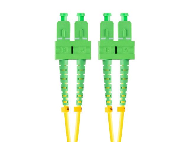 LANBERG šviesolaidinis patchcord SM SC/APC-SC/APC dvipusis 10m LSZH g657a1 3.0mm geltonas