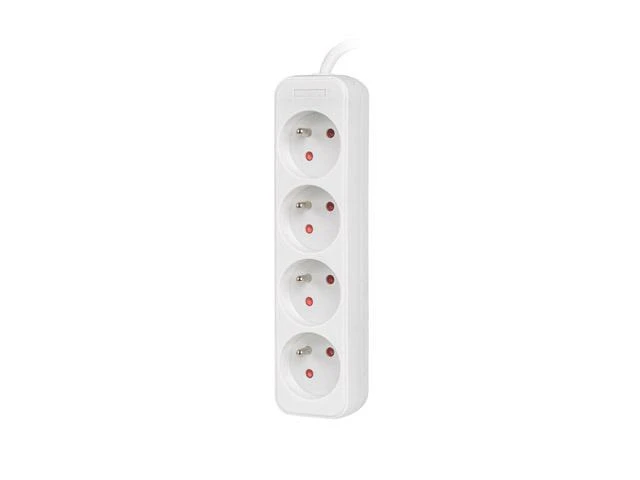 LANBERG PS0-04E-0150-W 1.5M Baltas 4X 230V Lanter EXTENSION PL. CABLE FROM FULL COPPER