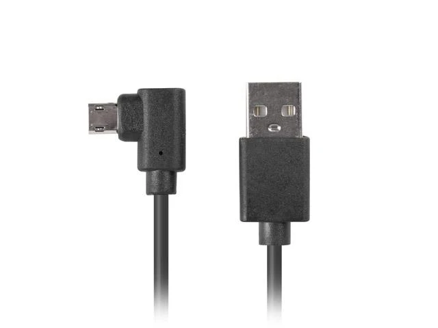 LANBERG CA-USBM-13CC-0018-BK laidas USB Micro-B M ->A M 2.0 kairysis / dešinysis kampas Easy-USB 1,8 m Juodas